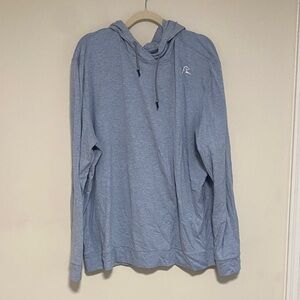 Rhoback Heathered Sky Blue Hooded Long-Sleeve Pullover